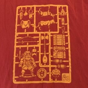 Dungeons &‎ Dragons Shirt Mens Large Red Graphic Dwarf Miniatures RPG Tee